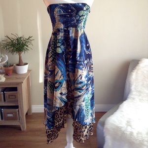 Blue Hi Lo summer dress